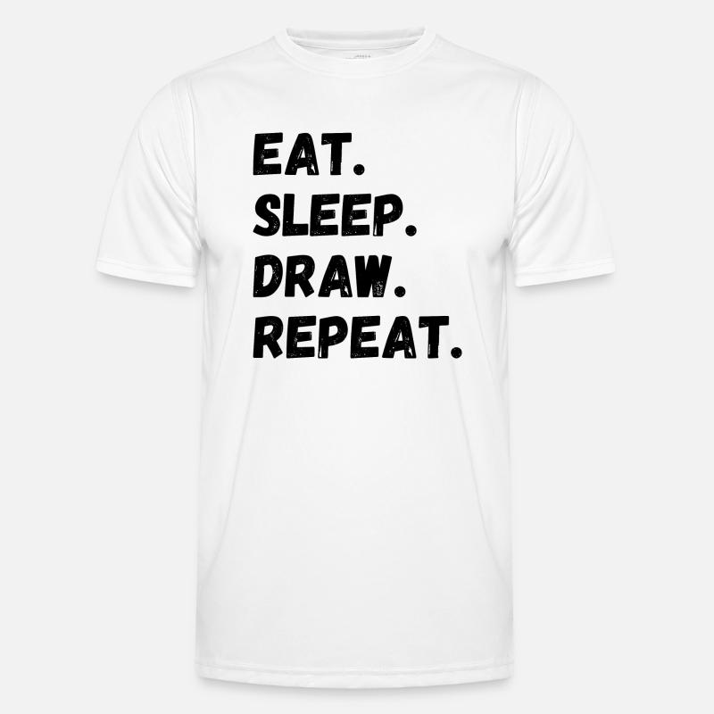 Eat Sleep Draw Repeat Men's Functional T-Shirt