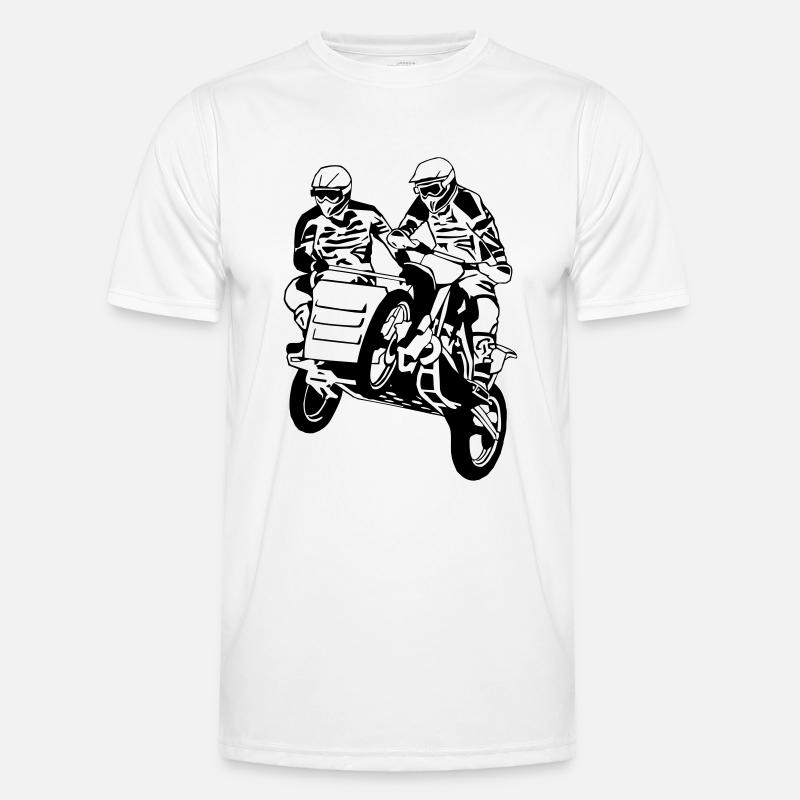 Sidecar Moto Cross - Funktionsshirt til herrer - hvid