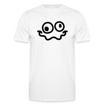smiley dingue - T-shirt sport Homme - blanc - Devant - AI Model Male 178 dark (178cm)