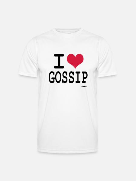 i love gossip - Men's Functional T-Shirt - white