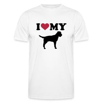 Border Terrier - Männer Funktions-T-Shirt - Weiß - Vorne - AI Model Male 178 dark (178cm)