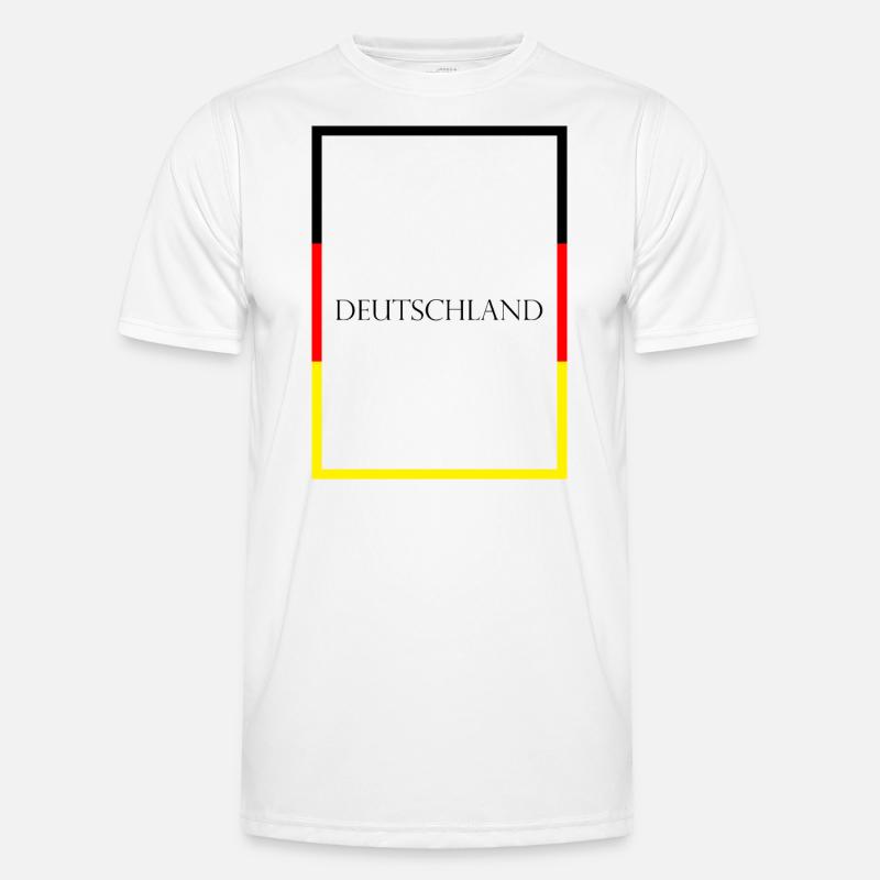 Germany Germany Statement Lettering with Flag - Men's Functional T-Shirt - white