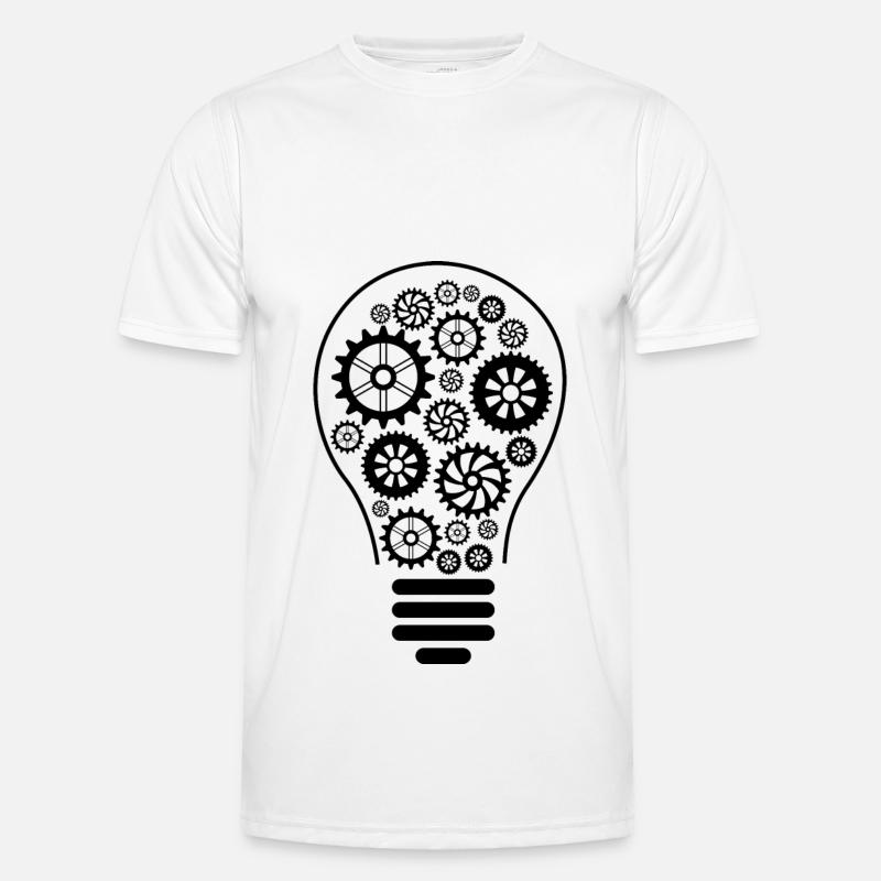 Birne - Glühbirne - Lampe - Strom - Männer Funktions-T-Shirt - Weiß