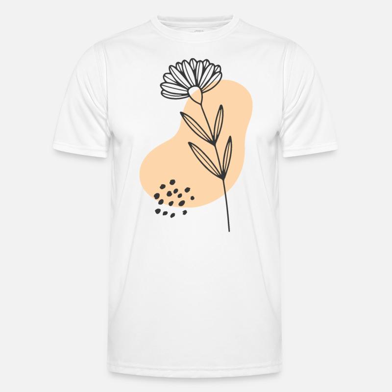 Fleur dessinée à la main 5 T-shirt sport Homme