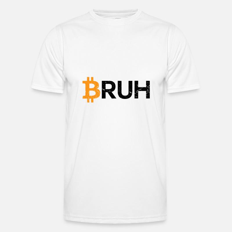 Bitcoin Bruh Kryptowährung Bitcoin Männer Funktions-T-Shirt