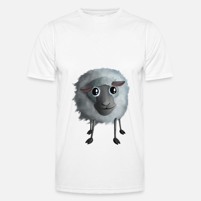 Cute sheep - Smiling Men's Functional T-Shirt