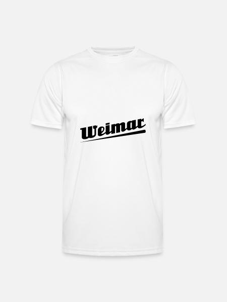 Weimar - Textdesign mit Stadtnamen - Männer Funktions-T-Shirt - Weiß