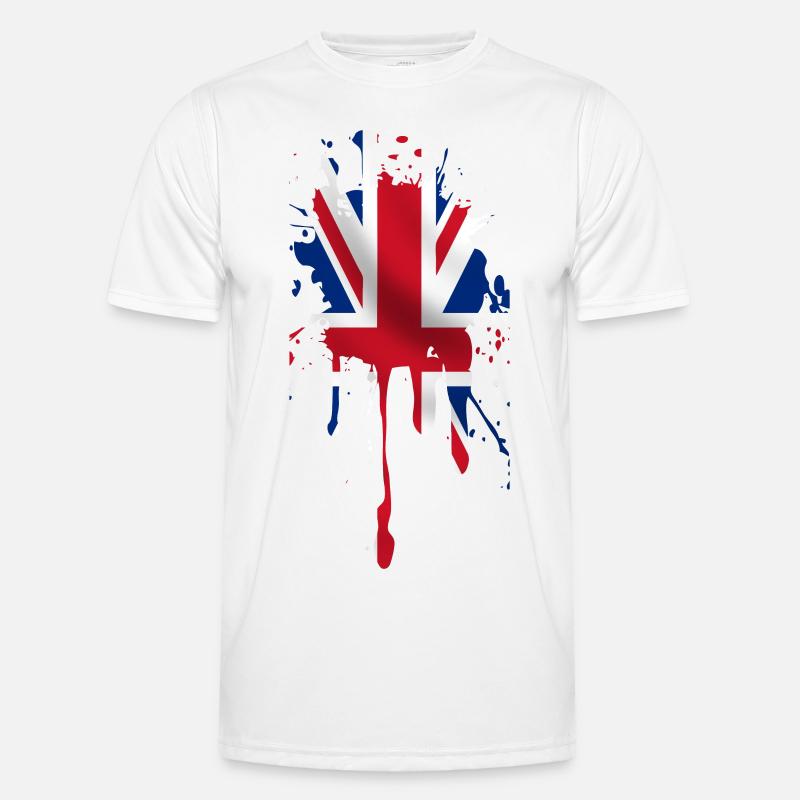union jack - Men's Functional T-Shirt - white