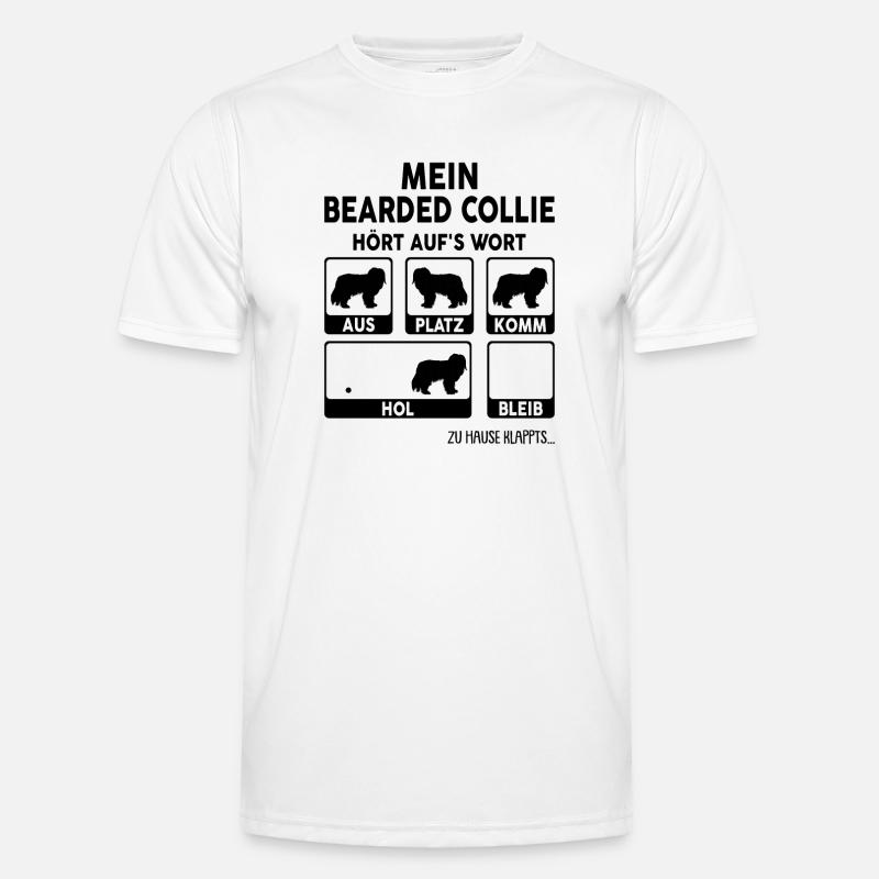 Bearded Collie Männer Funktions-T-Shirt