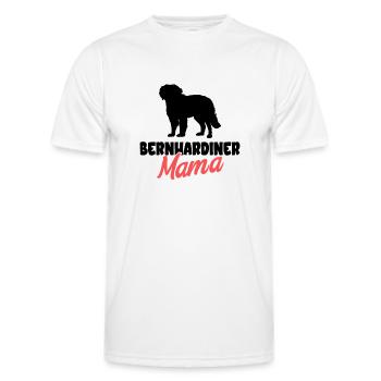 Bernhardiner - Männer Funktions-T-Shirt - Weiß - Vorne - AI Model Male 178 dark (178cm)