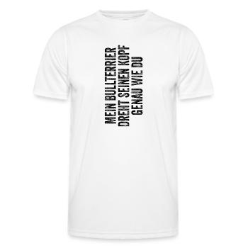 Bullterrier - Männer Funktions-T-Shirt - Weiß - Vorne - AI Model Male 178 dark (178cm)