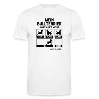 Bullterrier - Männer Funktions-T-Shirt - Weiß - Vorne - AI Model Male 178 dark (178cm)