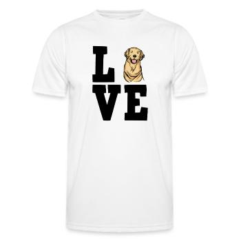 Golden Retrievers - Men's Functional T-Shirt - white - Front - AI Model Male 178 dark (178cm)