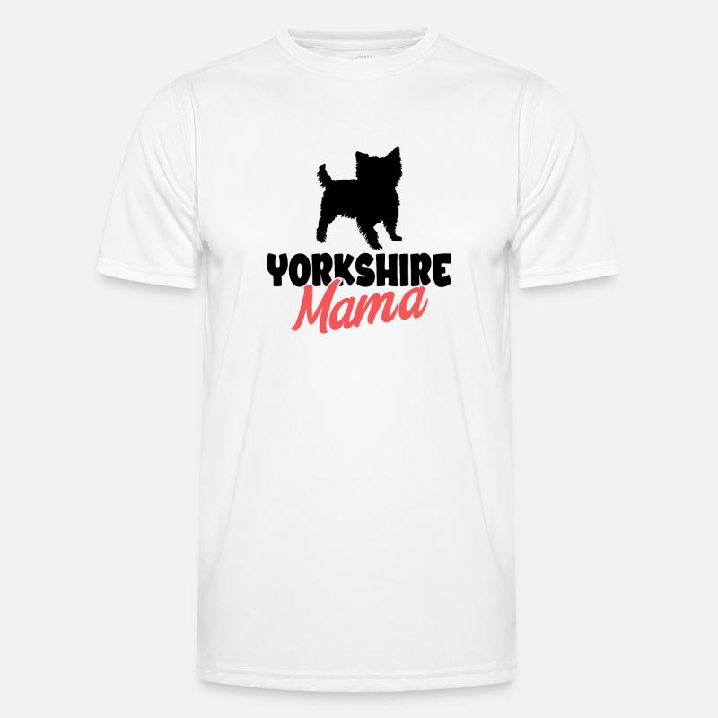 Yorkshire Terrier - Männer Funktions-T-Shirt - Weiß