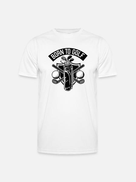 Born to golf - Männer Funktions-T-Shirt - Weiß