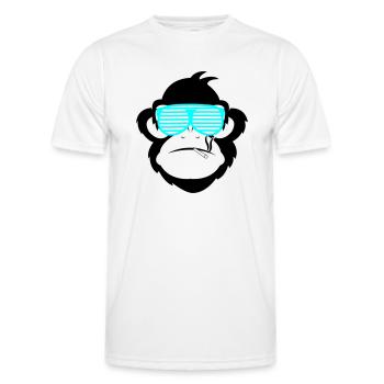 Smoking Monkey 2 - Men's Functional T-Shirt - white - Front - AI Model Male 178 dark (178cm)