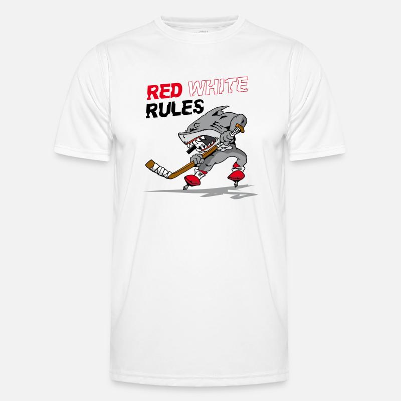 Règles Rouge Blanc T-shirt sport Homme