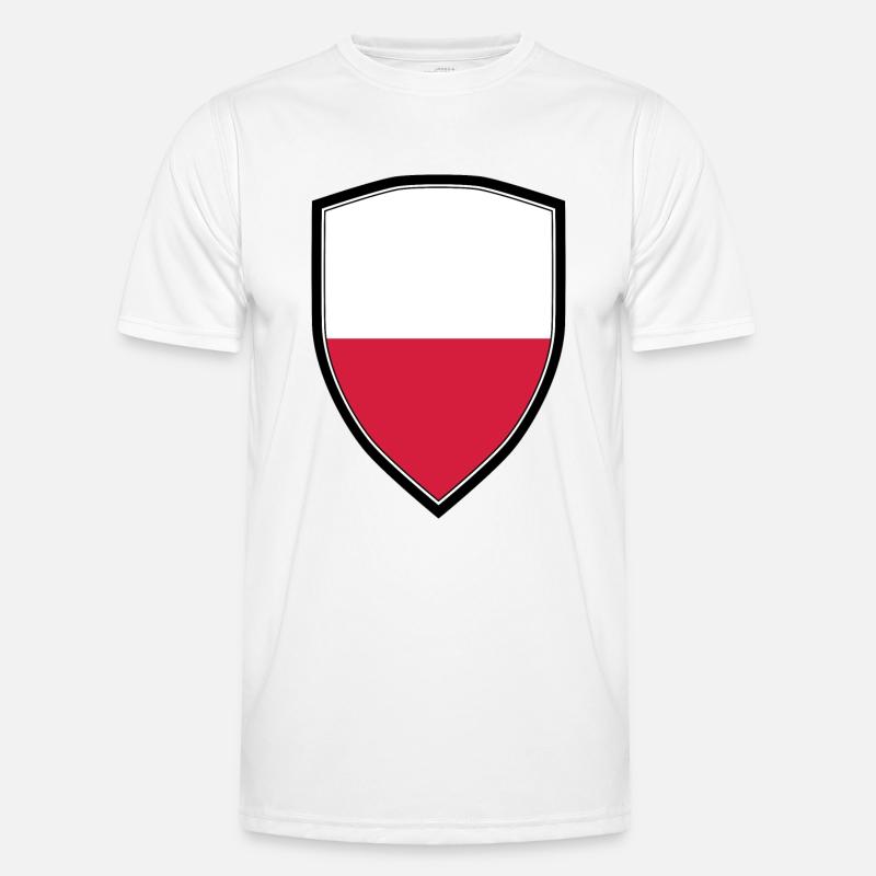 Drapeau de la Pologne T-shirt sport Homme