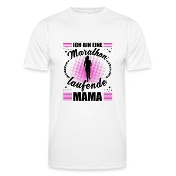 Marathon Mama - Männer Funktions-T-Shirt - Weiß - Vorne - AI Model Male 178 dark (178cm)