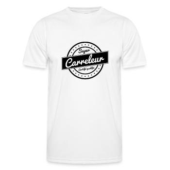 Super carreleur - T-shirt sport Homme - blanc - Devant - AI Model Male 178 dark (178cm)