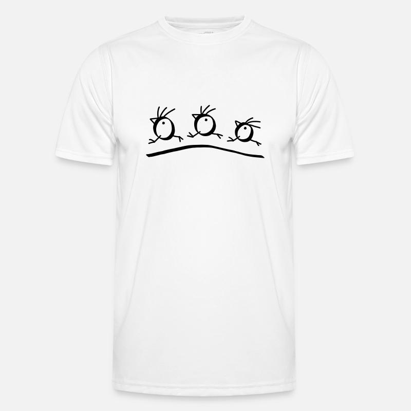 Exécutez 3 Oiseaux T-shirt sport Homme
