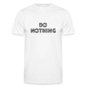 NICHTS TUN - Männer Funktions-T-Shirt - Weiß - Vorne - AI Model Male 178 dark (178cm)