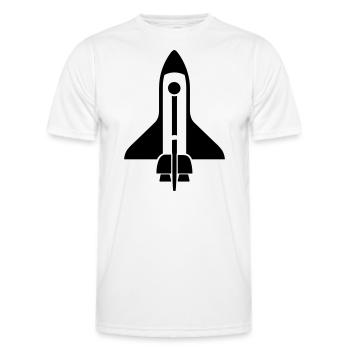 Rocket - Men's Functional T-Shirt - white - Front - AI Model Male 178 dark (178cm)