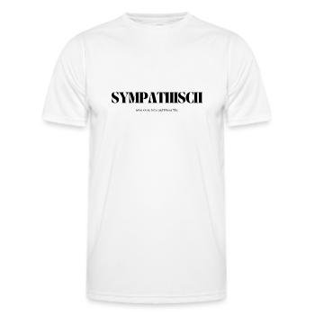 sympathisch man kann sich unterhalten - Männer Funktions-T-Shirt - Weiß - Vorne - AI Model Male 178 dark (178cm)
