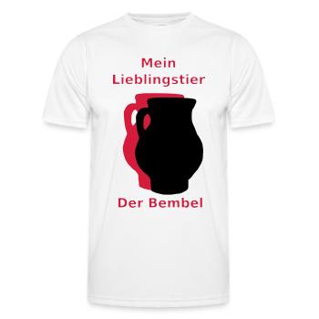 Mein Lieblingstier der Bembel - Männer Funktions-T-Shirt - Weiß - Vorne - AI Model Male 178 dark (178cm)