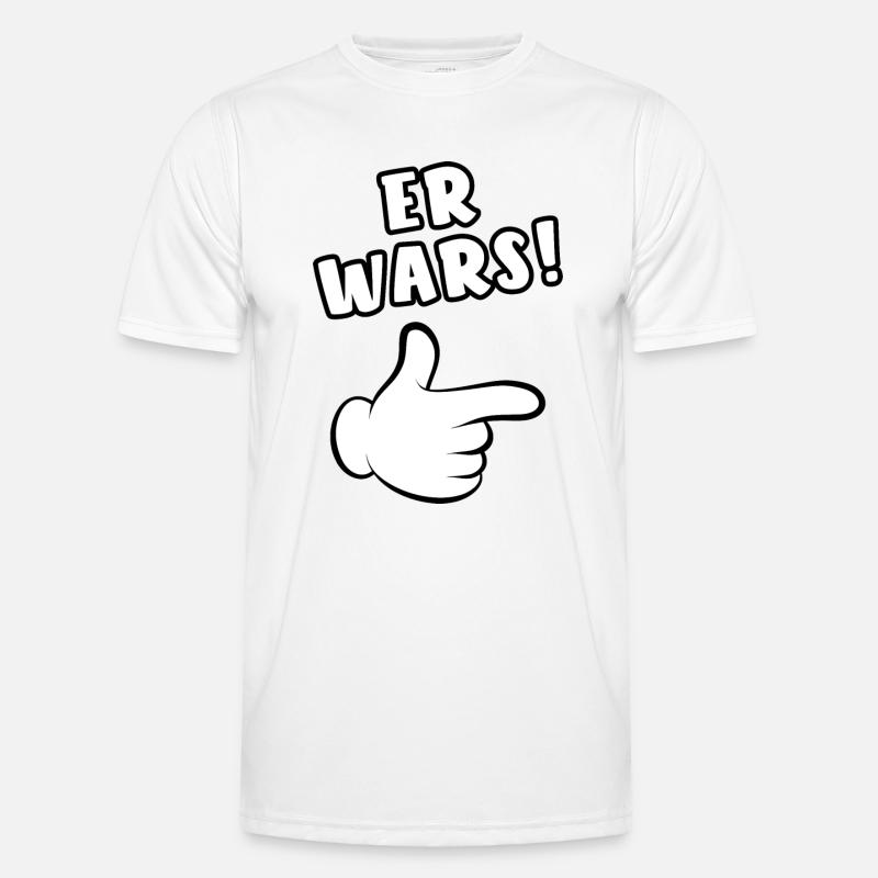 Er wars - Comic Finger - Spruch Männer Funktions-T-Shirt