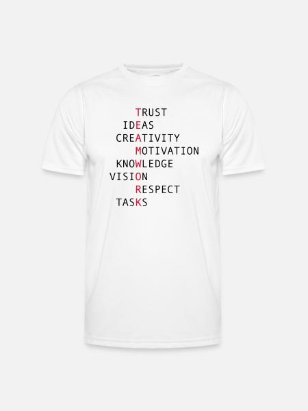 TEAMWORK - Männer Funktions-T-Shirt - Weiß