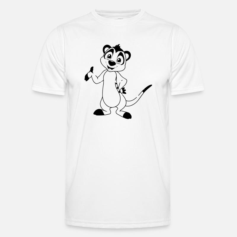 Erdmännchen - Männer Funktions-T-Shirt - Weiß