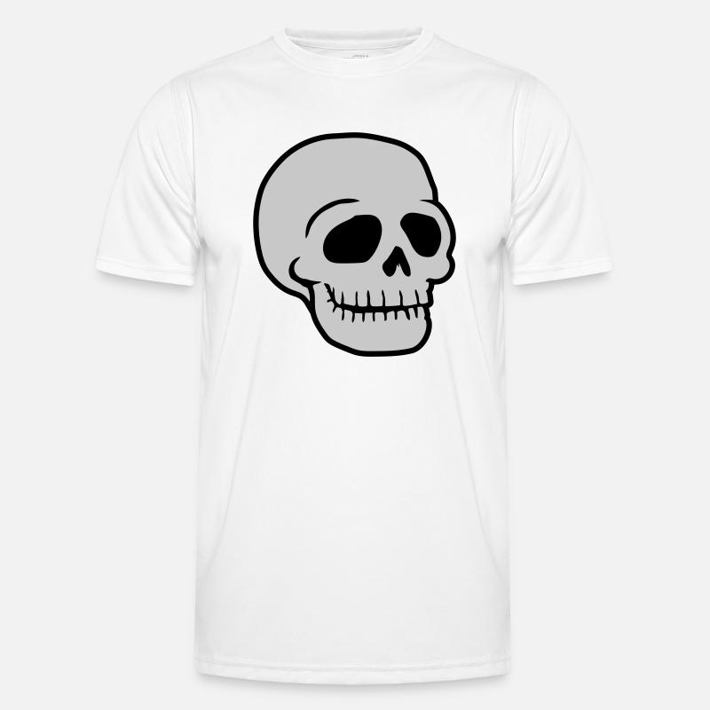 Friendly Comic Skull Skull - Men's Functional T-Shirt - white