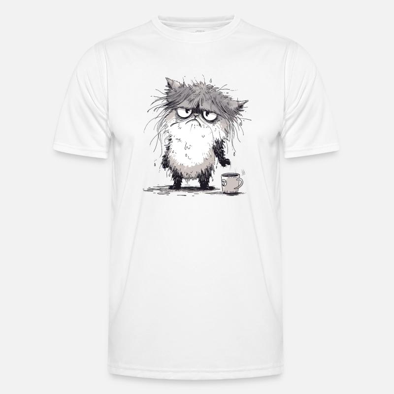 Chat grincheux T-shirt sport Homme