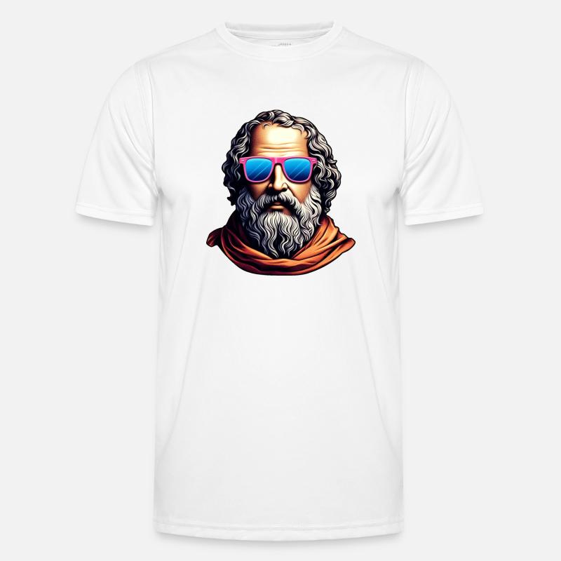 Retro Philosopher Bust - Men's Functional T-Shirt - white