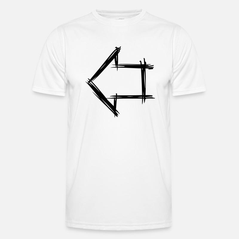 Arrow, right left, symbol / icon hand drawn Men's Functional T-Shirt