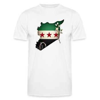 flagge syrien - syrien map - Männer Funktions-T-Shirt - Weiß - Vorne - AI Model Male 178 dark (178cm)