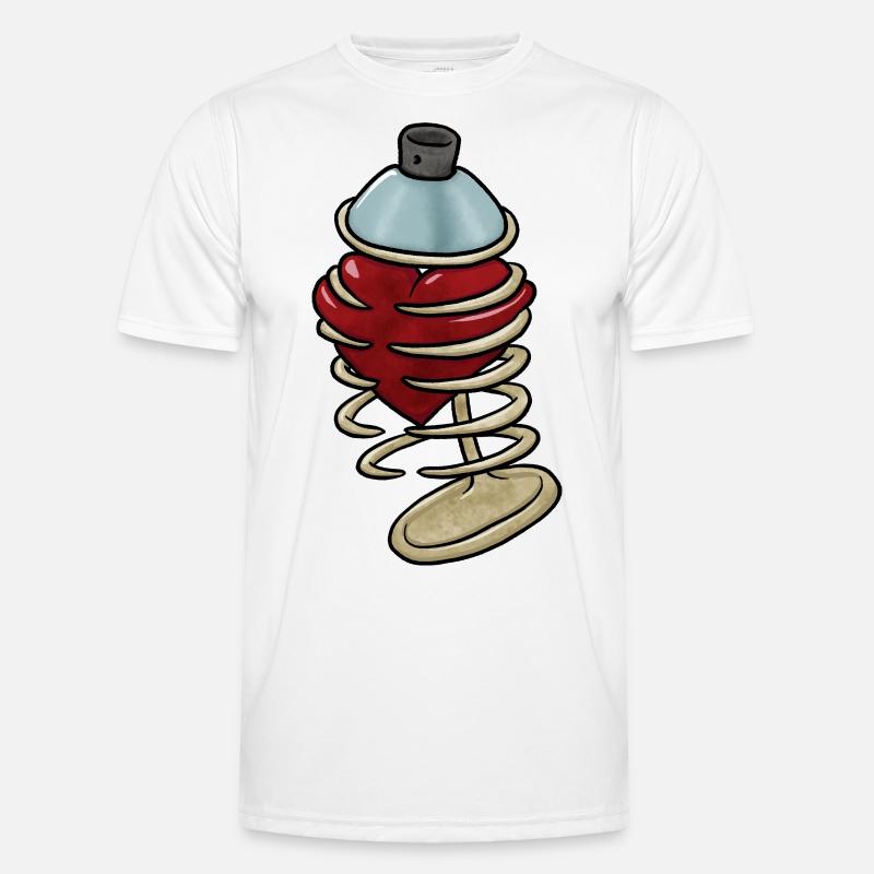 Spray Can Heart Men's Functional T-Shirt