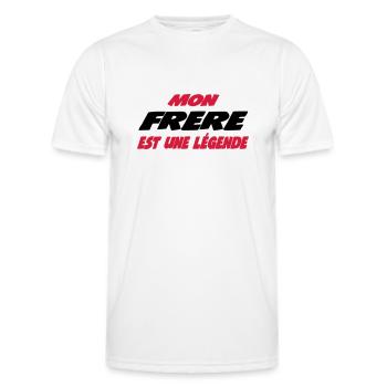 Mon frère est une légende 111 - Männer Funktions-T-Shirt - Weiß - Vorne - AI Model Male 178 dark (178cm)