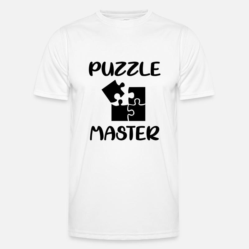 Puzzle Master Autismus puzzeln Geschenkidee - Männer Funktions-T-Shirt - Weiß