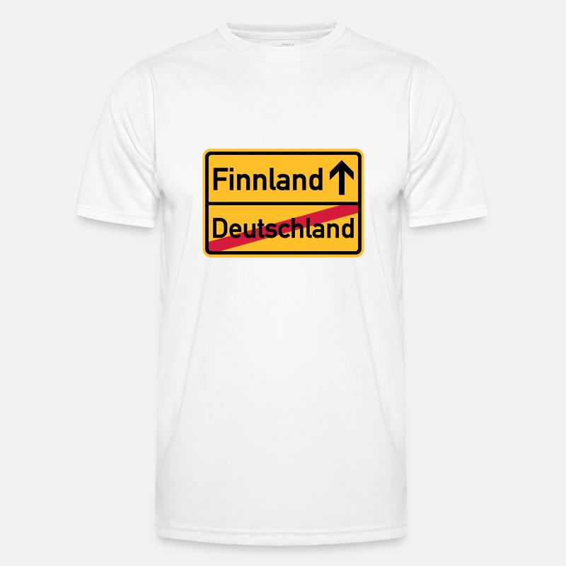 Finnland - Männer Funktions-T-Shirt - Weiß