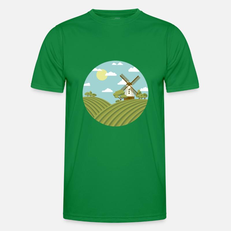 Windmill, windmill in the Netherlands Men's Functional T-Shirt