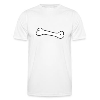 bone - Men's Functional T-Shirt - white - Front - AI Model Male 178 dark (178cm)