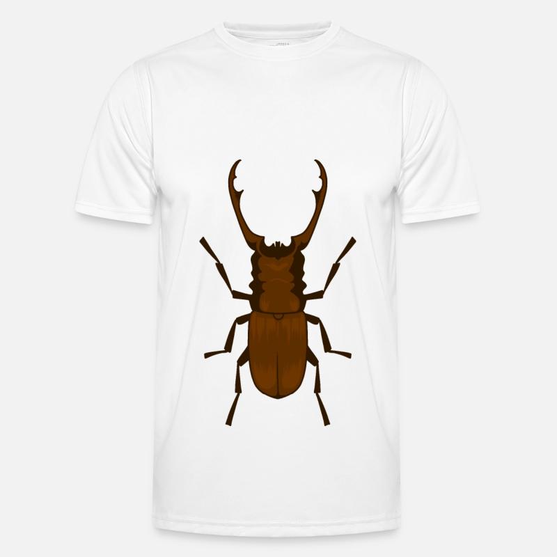Hirschkäfer Lucanus cervus Schröter Insekt Männer Funktions-T-Shirt