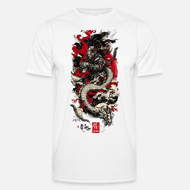 Samurai Dragon Männer Funktions-T-Shirt