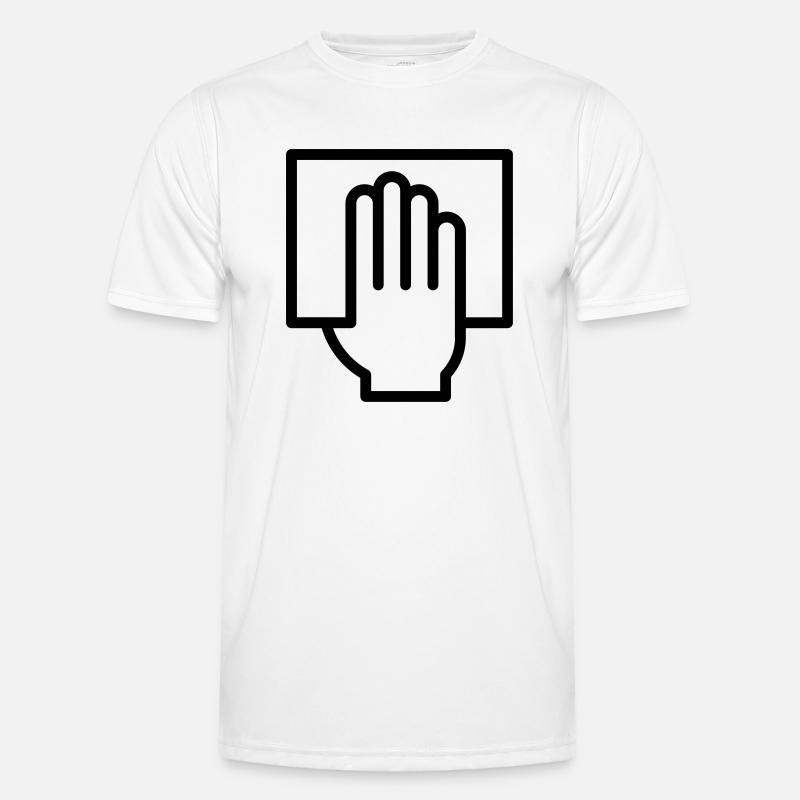 Hand mit Stimmzettel Männer Funktions-T-Shirt