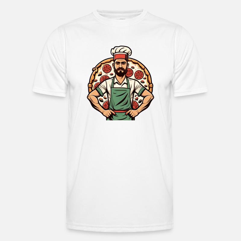Pizzabäcker - Männer Funktions-T-Shirt - Weiß