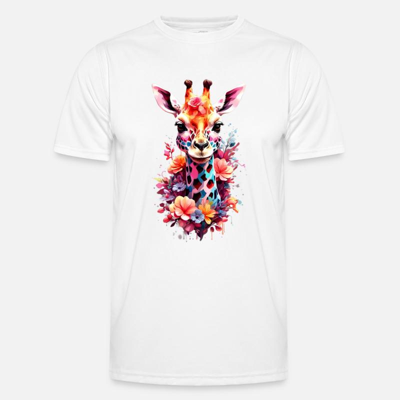 Giraffe V1 24 13 - Men's Functional T-Shirt - white