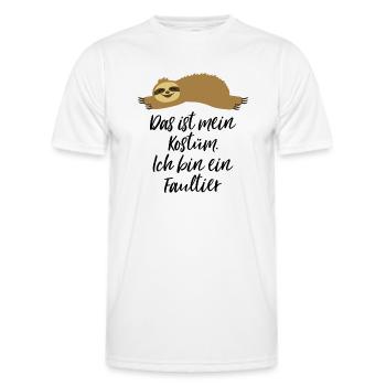 Faultier Kostüm - Männer Funktions-T-Shirt - Weiß - Vorne - AI Model Male 178 dark (178cm)