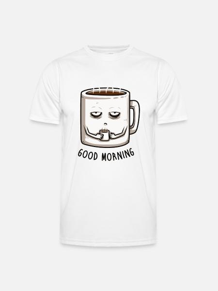 good morning - Männer Funktions-T-Shirt - Weiß